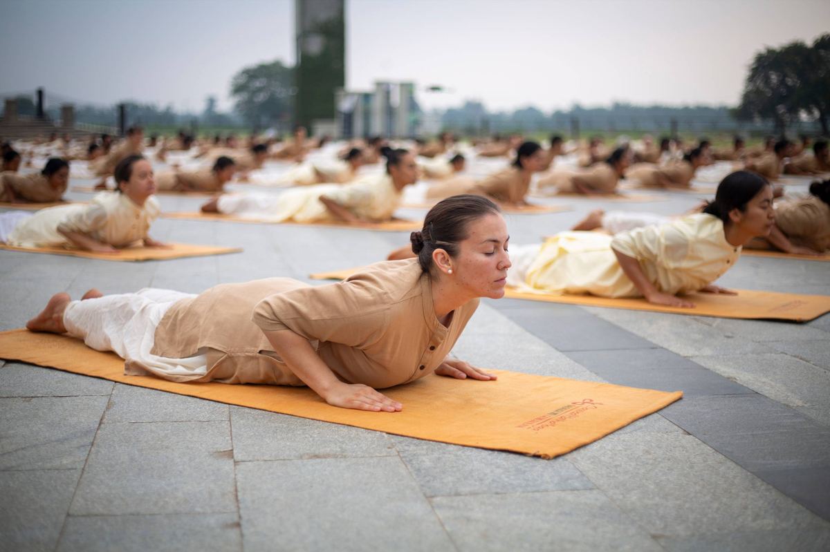 Yogasanas practice